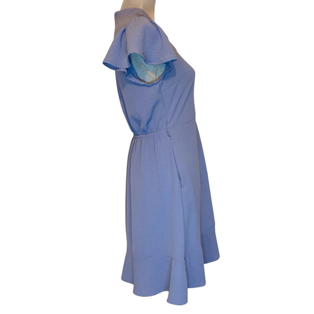 Lucky Brand Blue Buttoned A-Line Dress - Picture 4 of 11